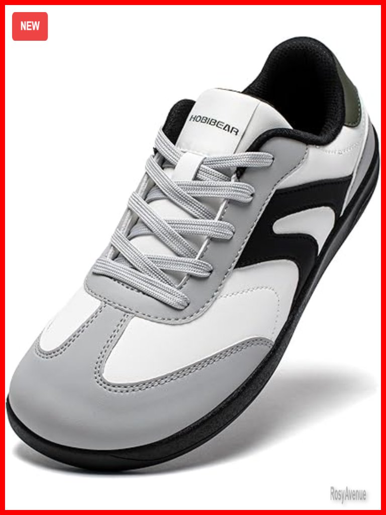 Leather Barefoot Zero Drop Wide Fashion Sneakers Women Men Lace Up
